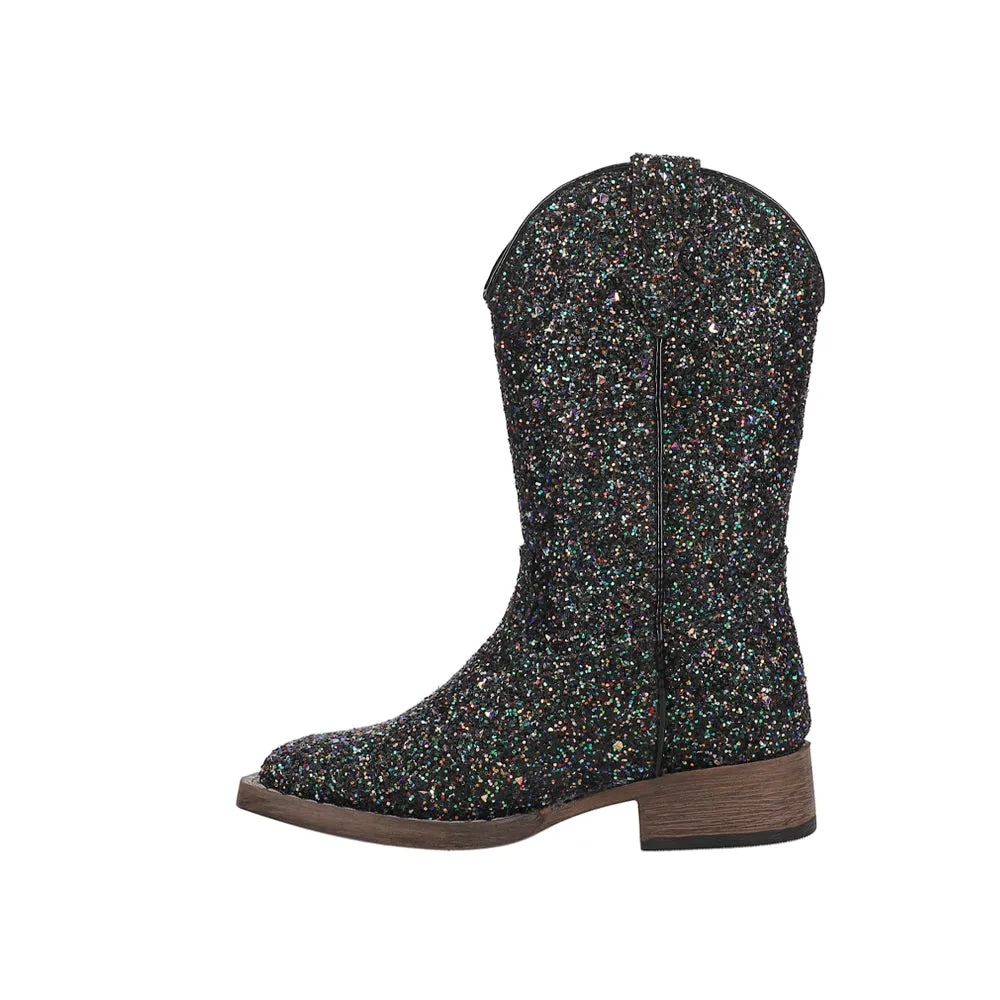 Glitter Galore Square Toe Cowboy Boots (Little Kid-Big Kid)