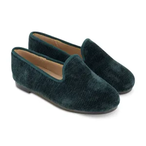 Green Cord Velvet Loafer