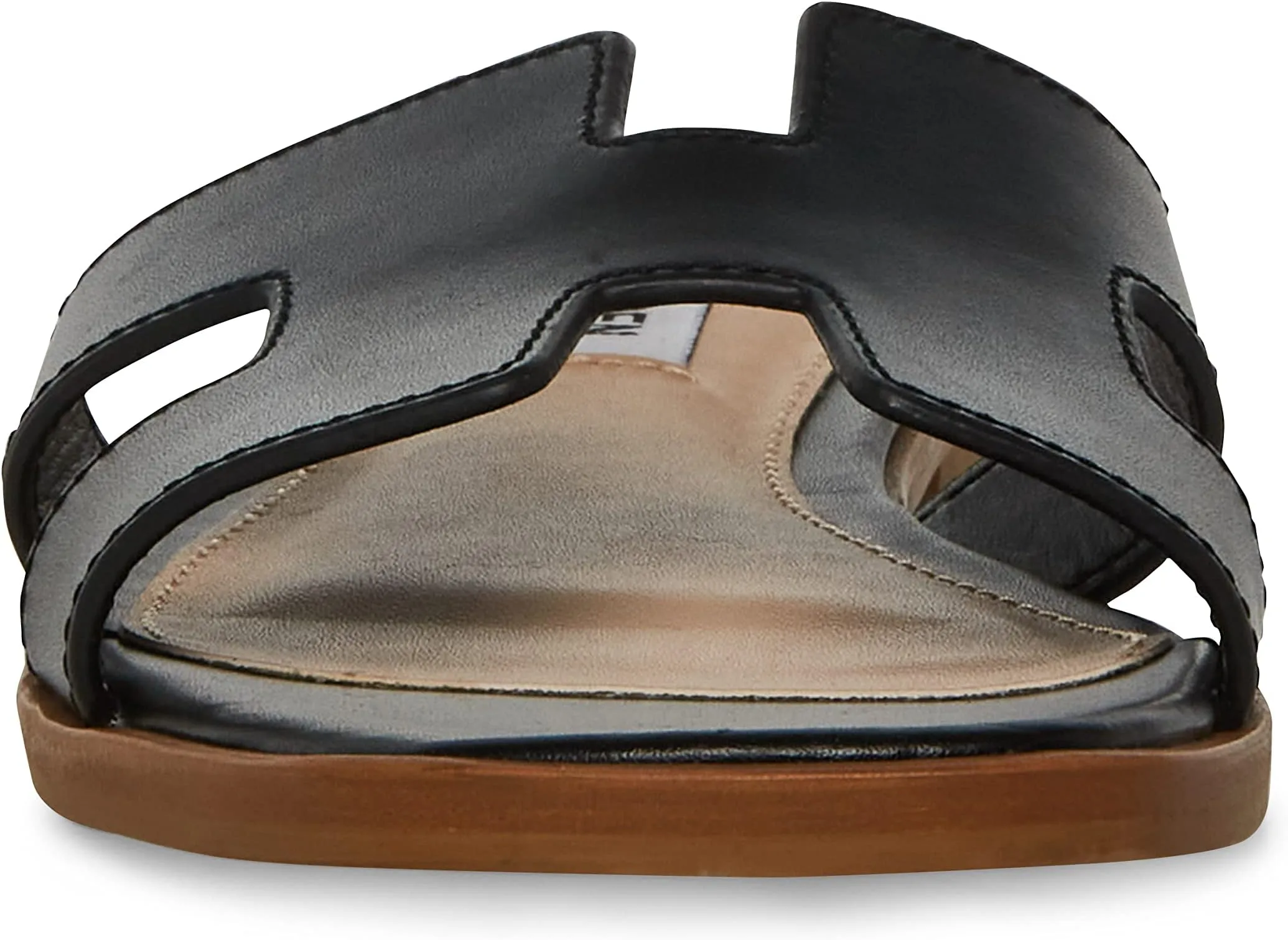 Hadyn Sandal Steve Madden Flat Sandals, Black Leather