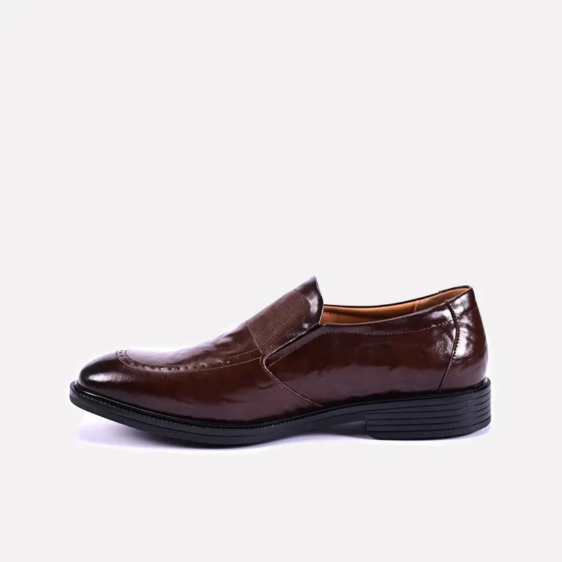 Hampton Brown Glossy Dress Shoes 0111240