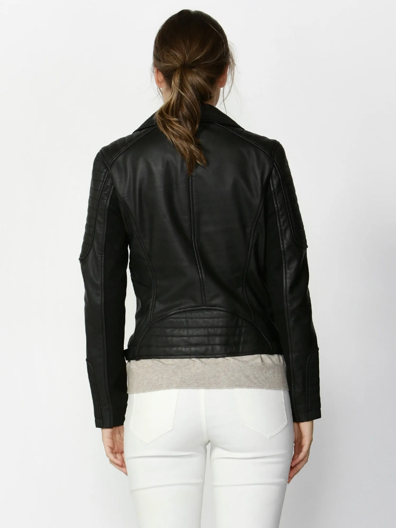 Harlem Biker Leather Jacket | Black