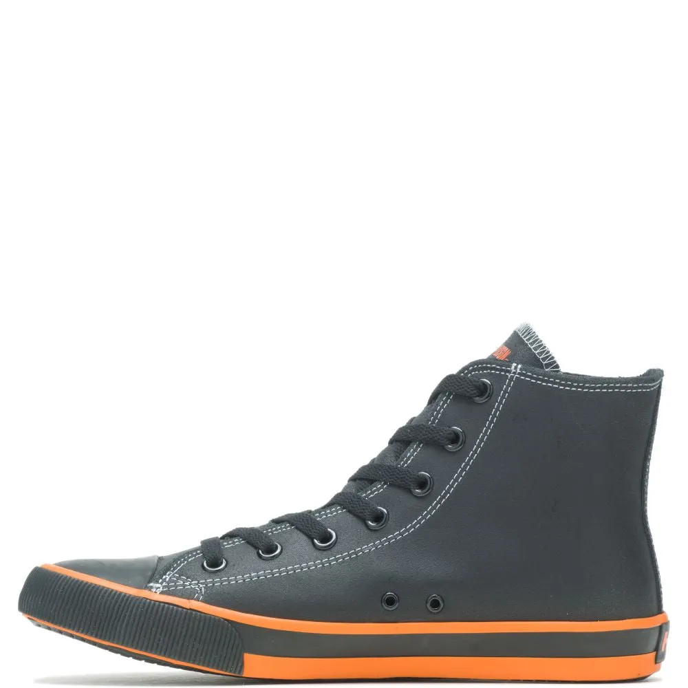 'Harley Davidson' Men's 4.25" Nathan Hi-Top Sneaker - Black