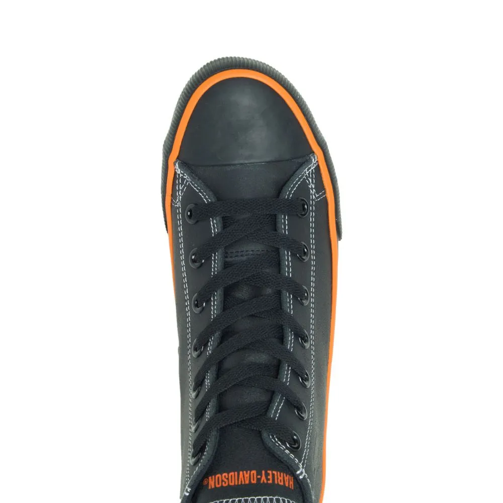 'Harley Davidson' Men's 4.25" Nathan Hi-Top Sneaker - Black