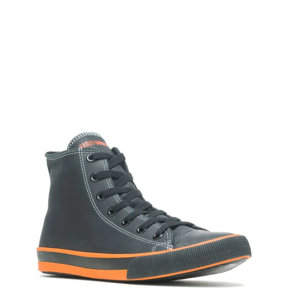 'Harley Davidson' Men's 4.25" Nathan Hi-Top Sneaker - Black