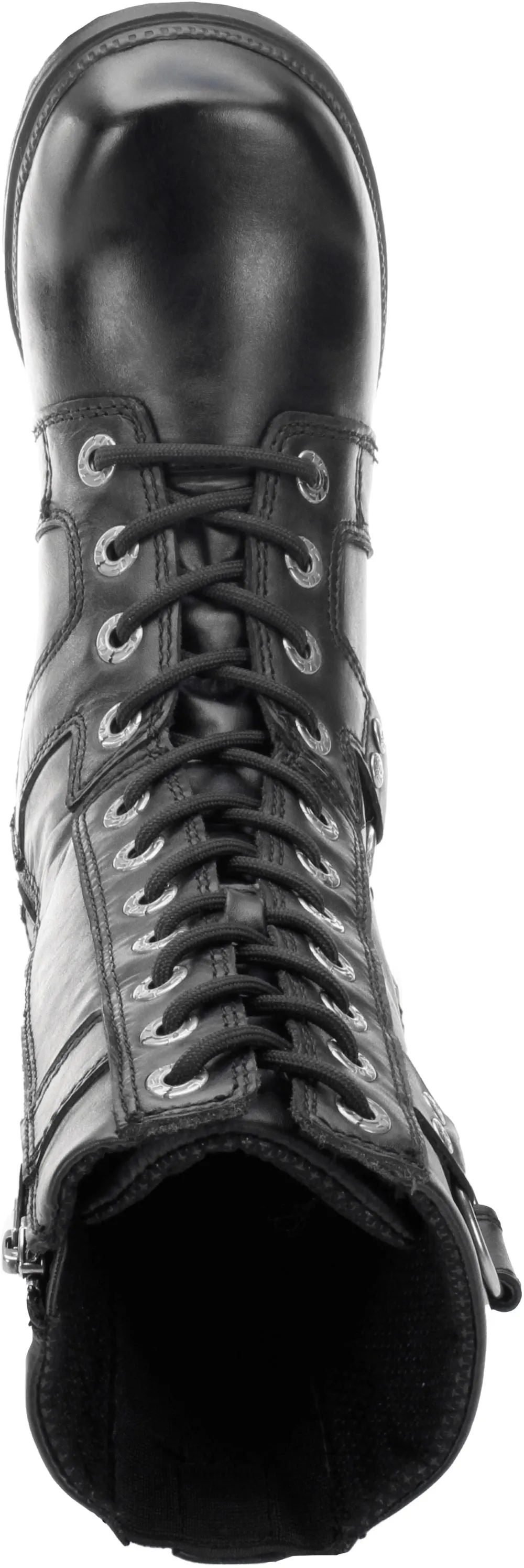 'Harley Davidson' Women's 10" Eda Lace up/Zip Boot - Black