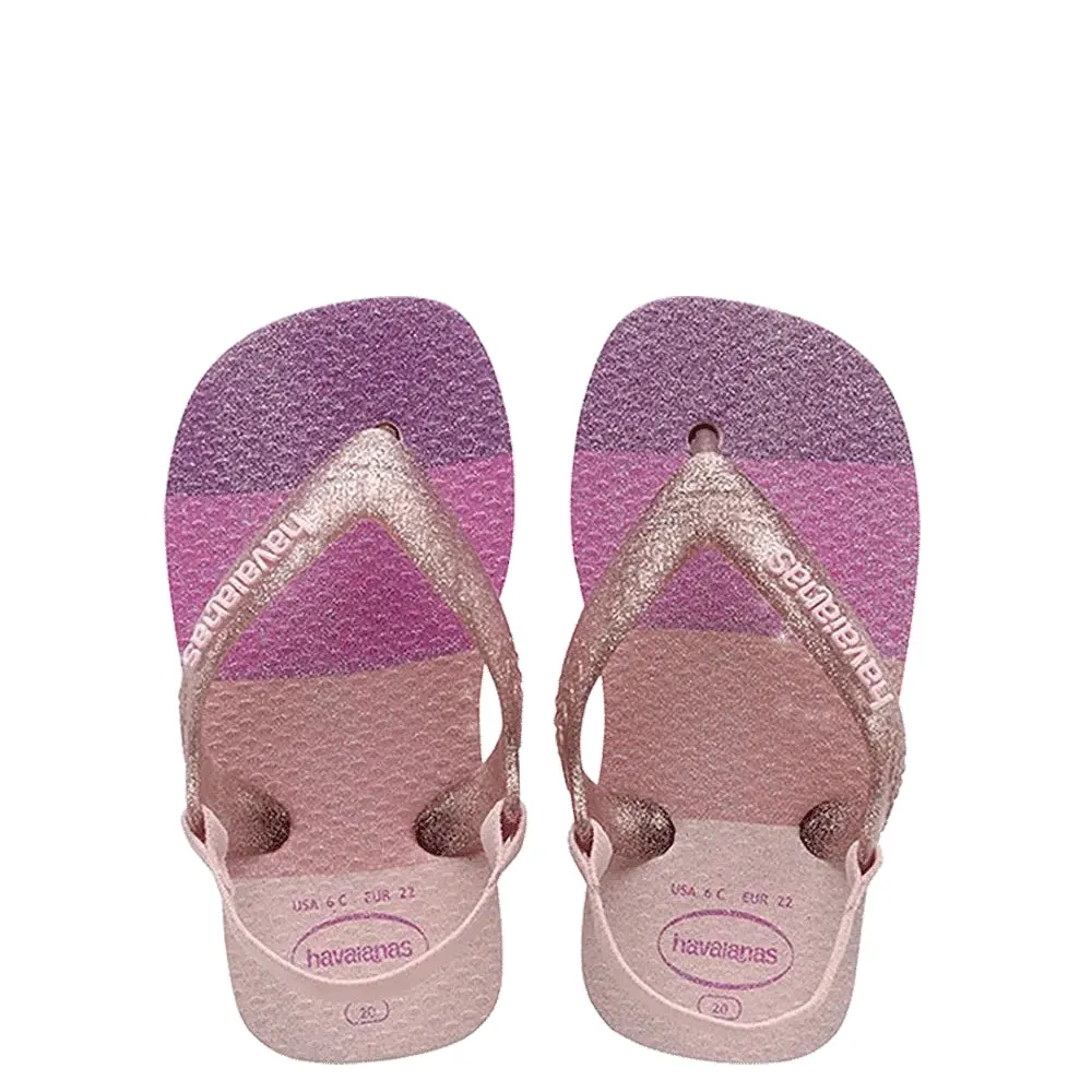 Havaianas Baby Palette Glow Jandals Candy Pink