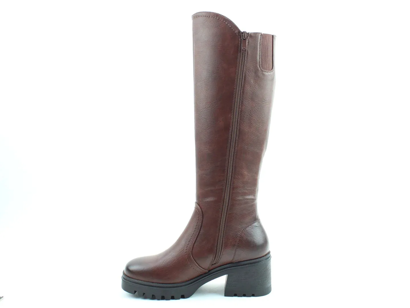 Heavenly Feet Weston2 Womens Chocolate Zip Up Tall Boots