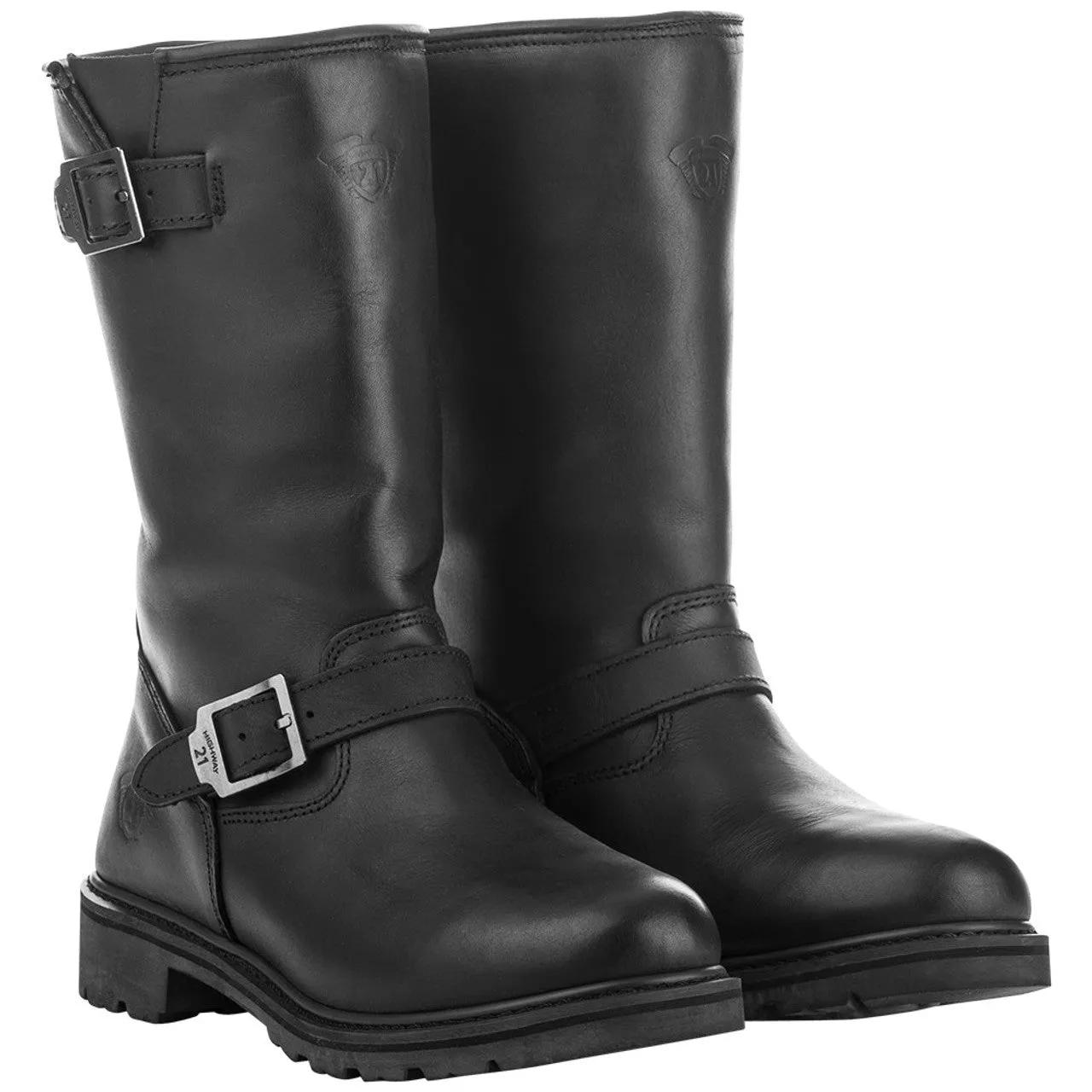 'Highway 21' Tall 12" Primary Engineer Boot - Black