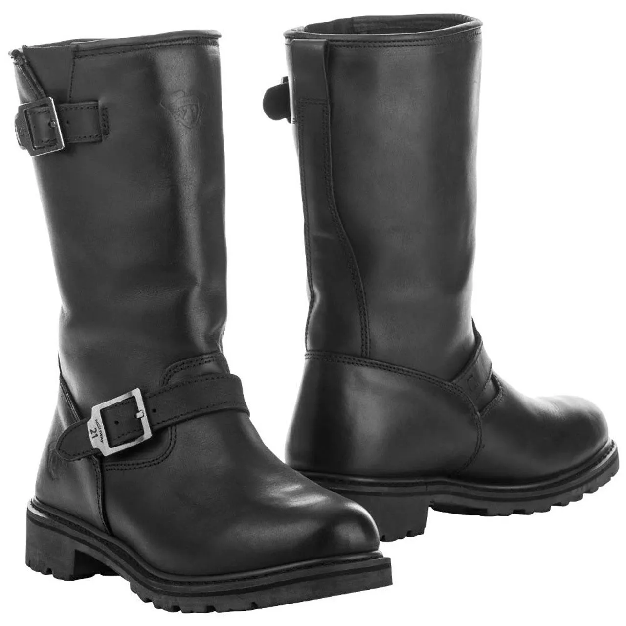 'Highway 21' Tall 12" Primary Engineer Boot - Black