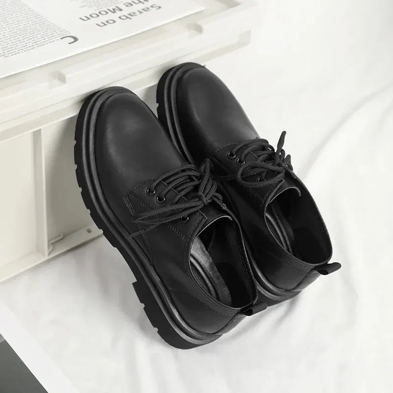 Hnzxzm Black Business Men Split Leather Shoes Comfortable Formal Dress Office Casual Shoes Fashion Men Large Size 46 47 48 Martin Shoes