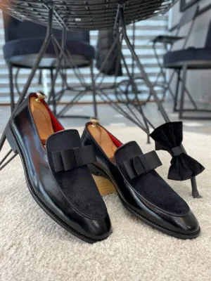 HolloMen Black Tuxedo Loafers