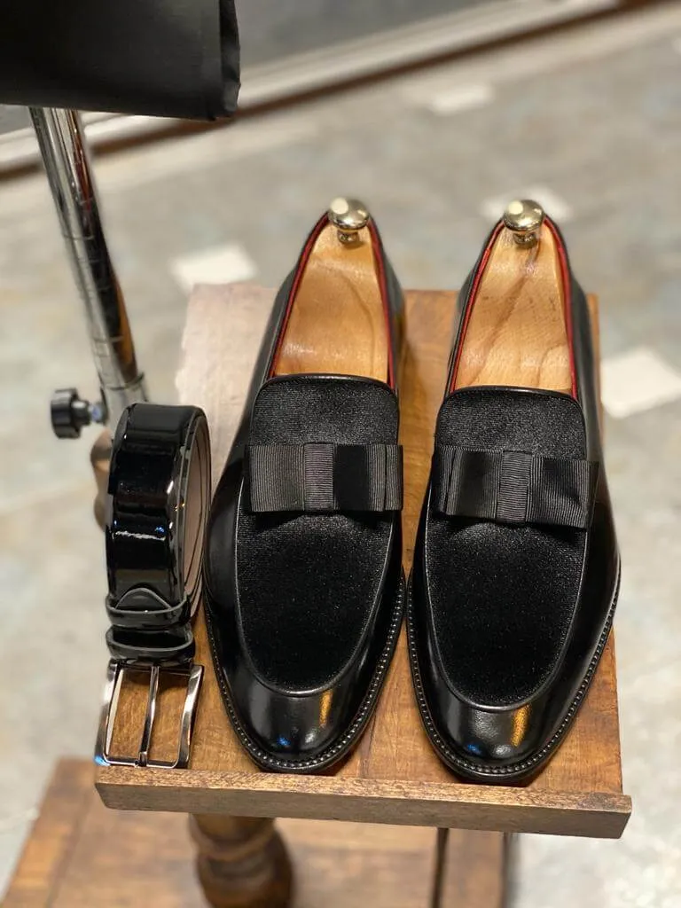 HolloMen Black Tuxedo Loafers