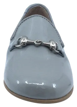 Hoo Shoes Chain Chain Smoking Loafer, Grey Patent