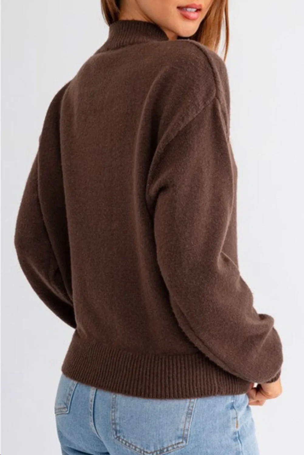 Howdy Boot Mock Neck Sweater