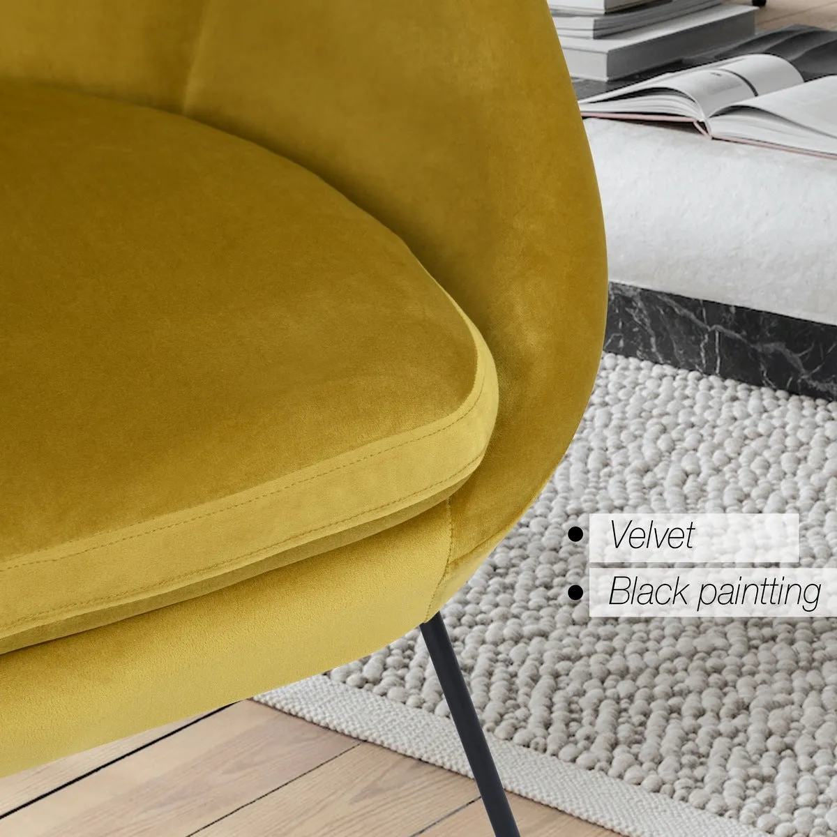 Irene Accent Chair- Yellow