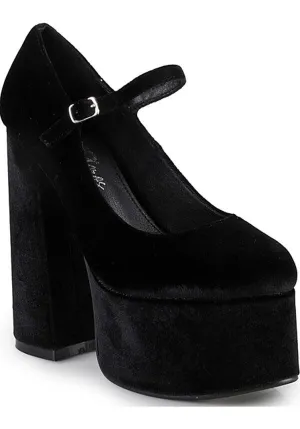 Jaco-01 [Black Velvet] | PLATFORM HEELS**