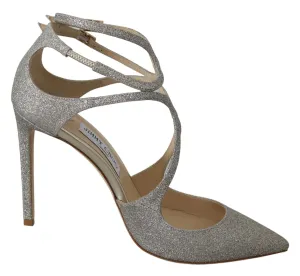 Jimmy Choo Platinum Ice Leather Lancer 100  Pumps Shoes