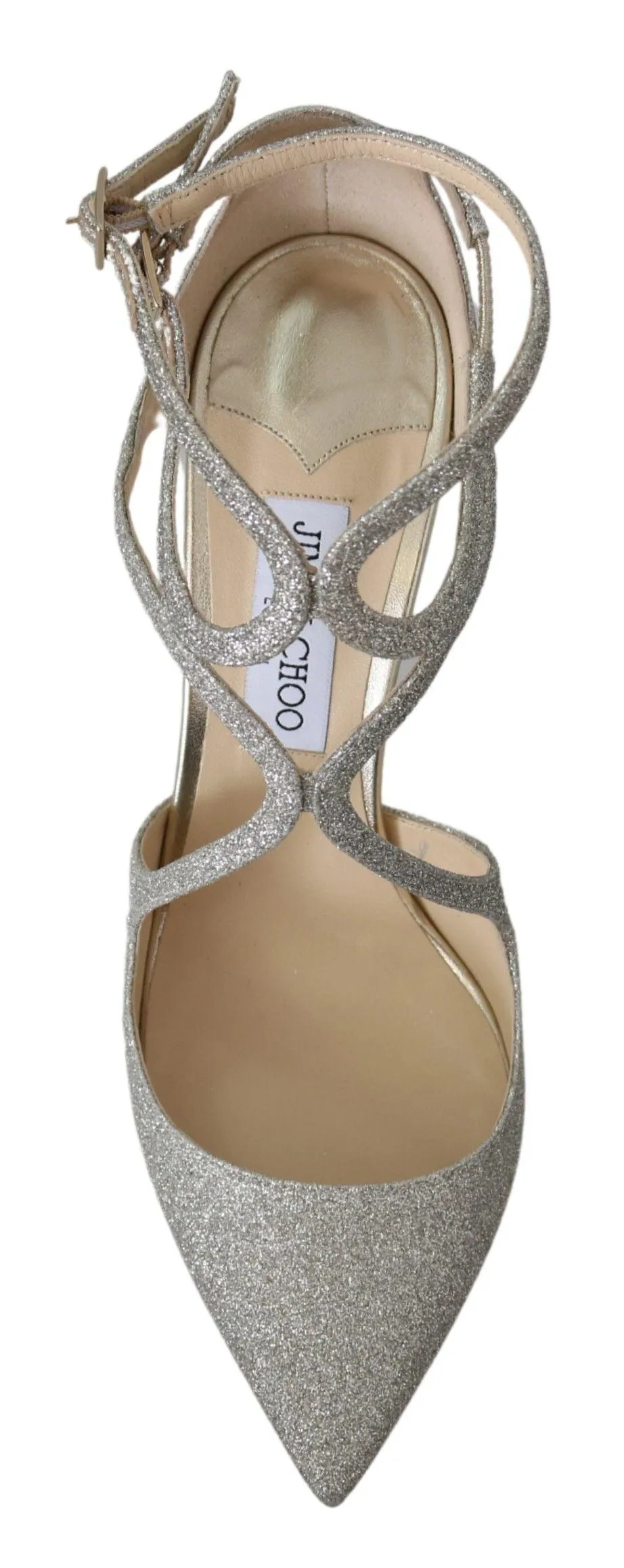 Jimmy Choo Platinum Ice Leather Lancer 100  Pumps Shoes