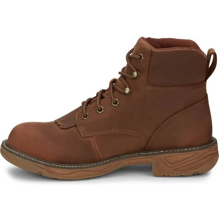 Justin Men's Rush 6" Waterproof Western Work Boot -Brown- SE465