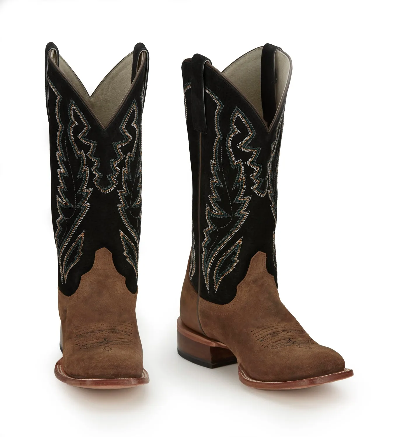 Justin Womens Palisade Clay Brown Suede Cowboy Boots