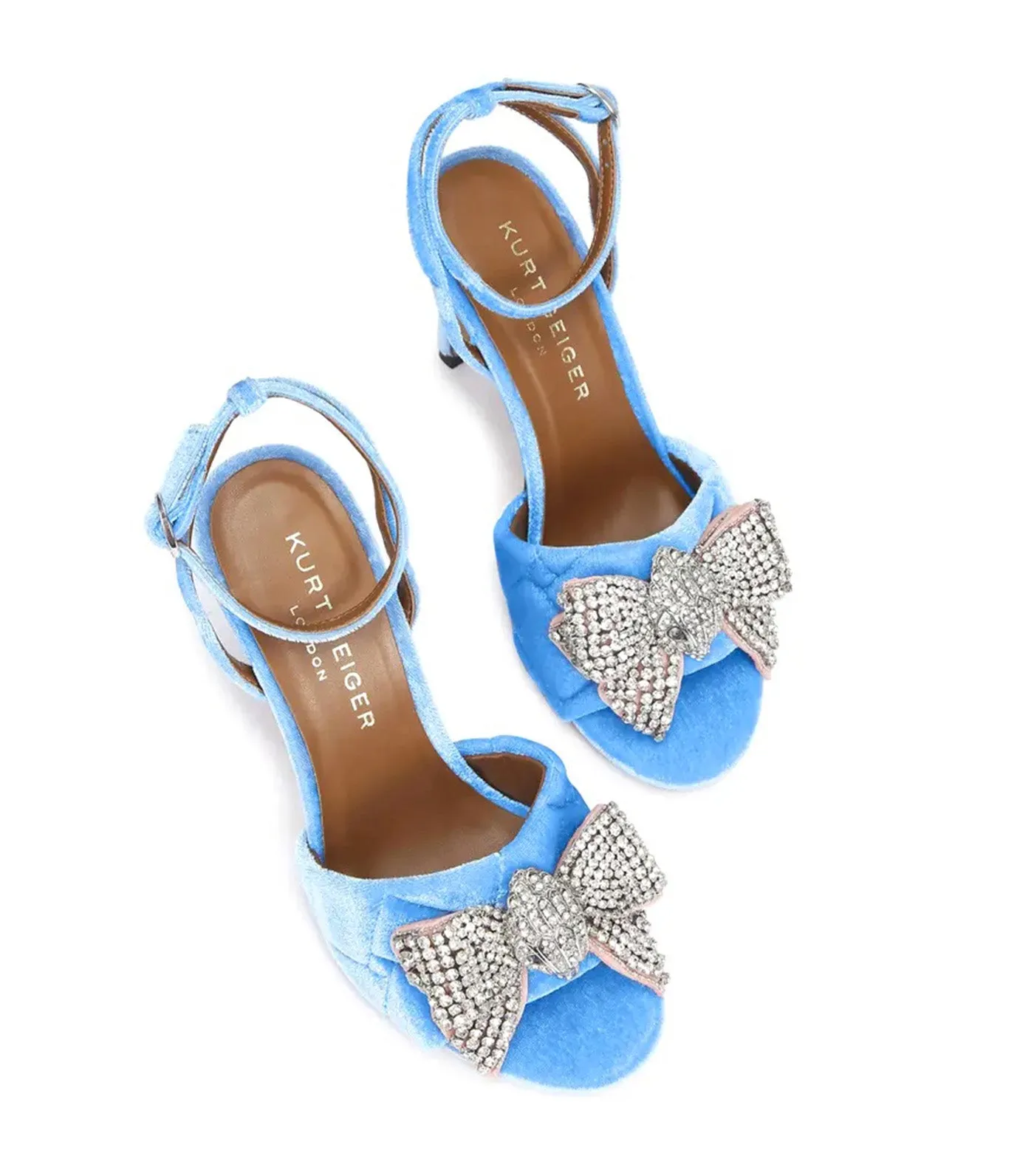 Kensington Bow Sandals Blue