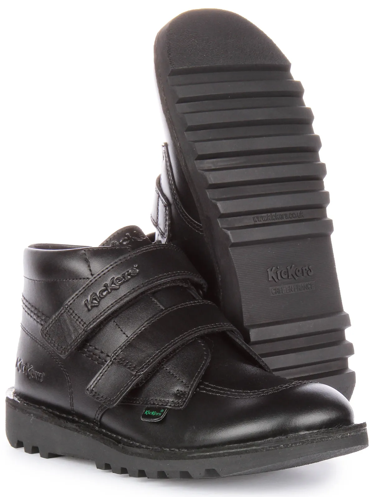 Kickers Kick Hi Velcro Youth In Black