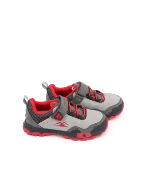 Kid's Boy Printed Sneakers,Grey/Red