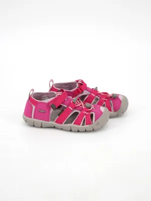 Kids Girl Velcro Closed Toe Sandals,Fuchsia