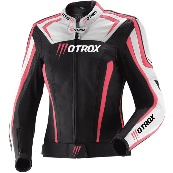 Ladies Biker Jacket Crushing Leather Racing Wear 2.0