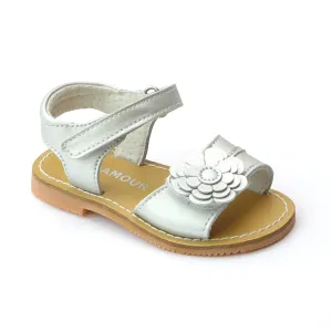 L'Amour Girls Layered Petal Leather Sandals