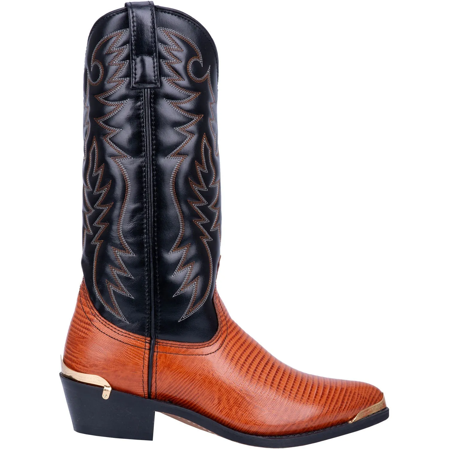 Laredo Mens Atlanta Cowboy Boots Leather Peanut/Black 10 D