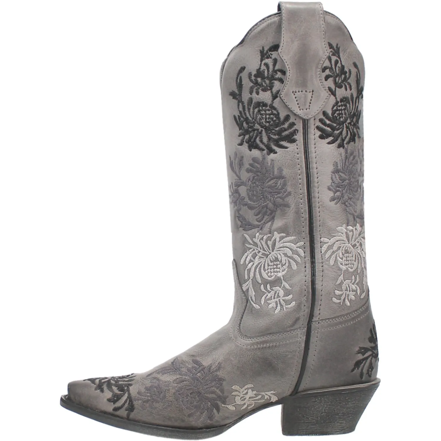 Laredo Womens Sylvan Grey Leather Cowboy Boots