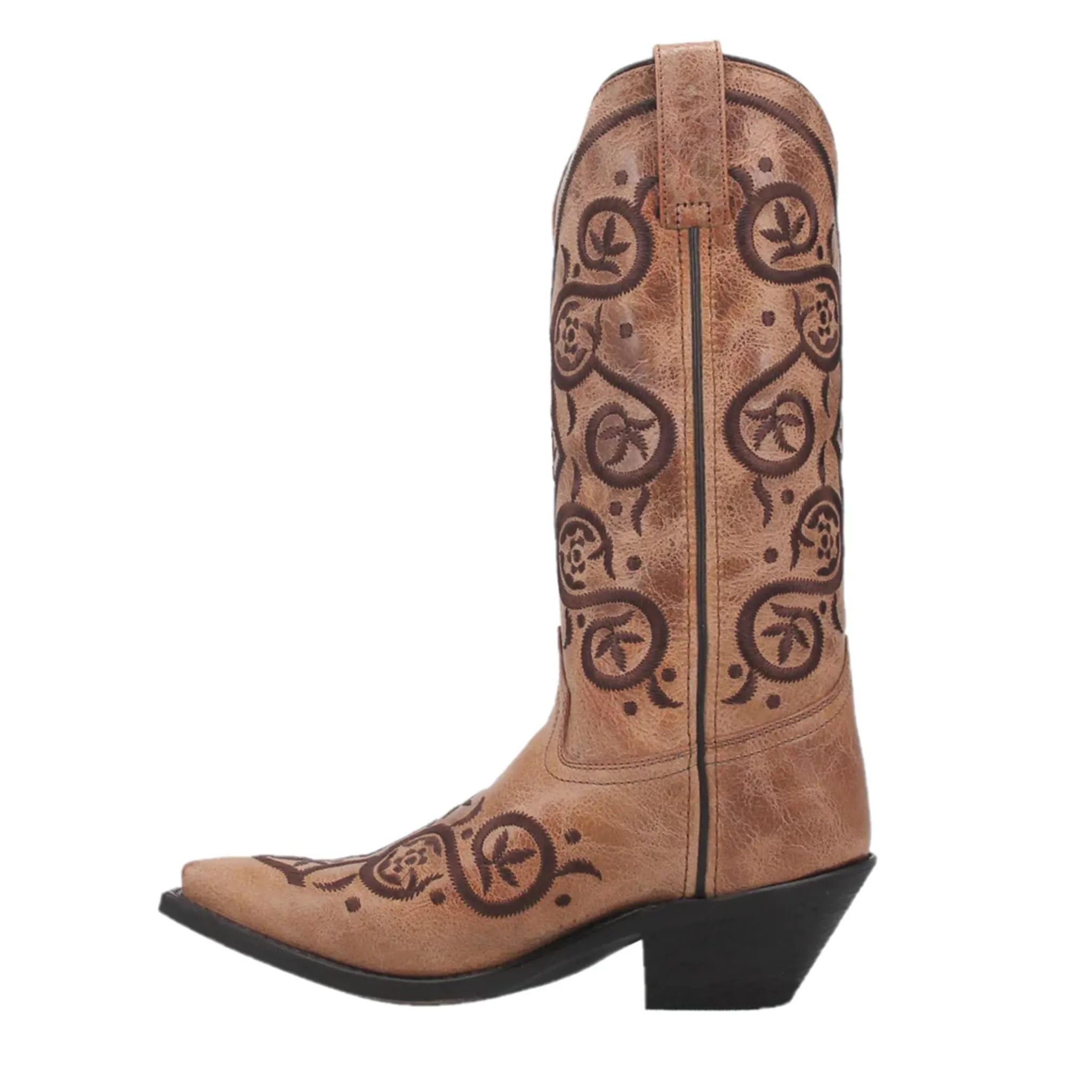 LAREDO WOMEN'S WHIRLAWAY TAUPE BROWN WESTERN BOOTS - 52422