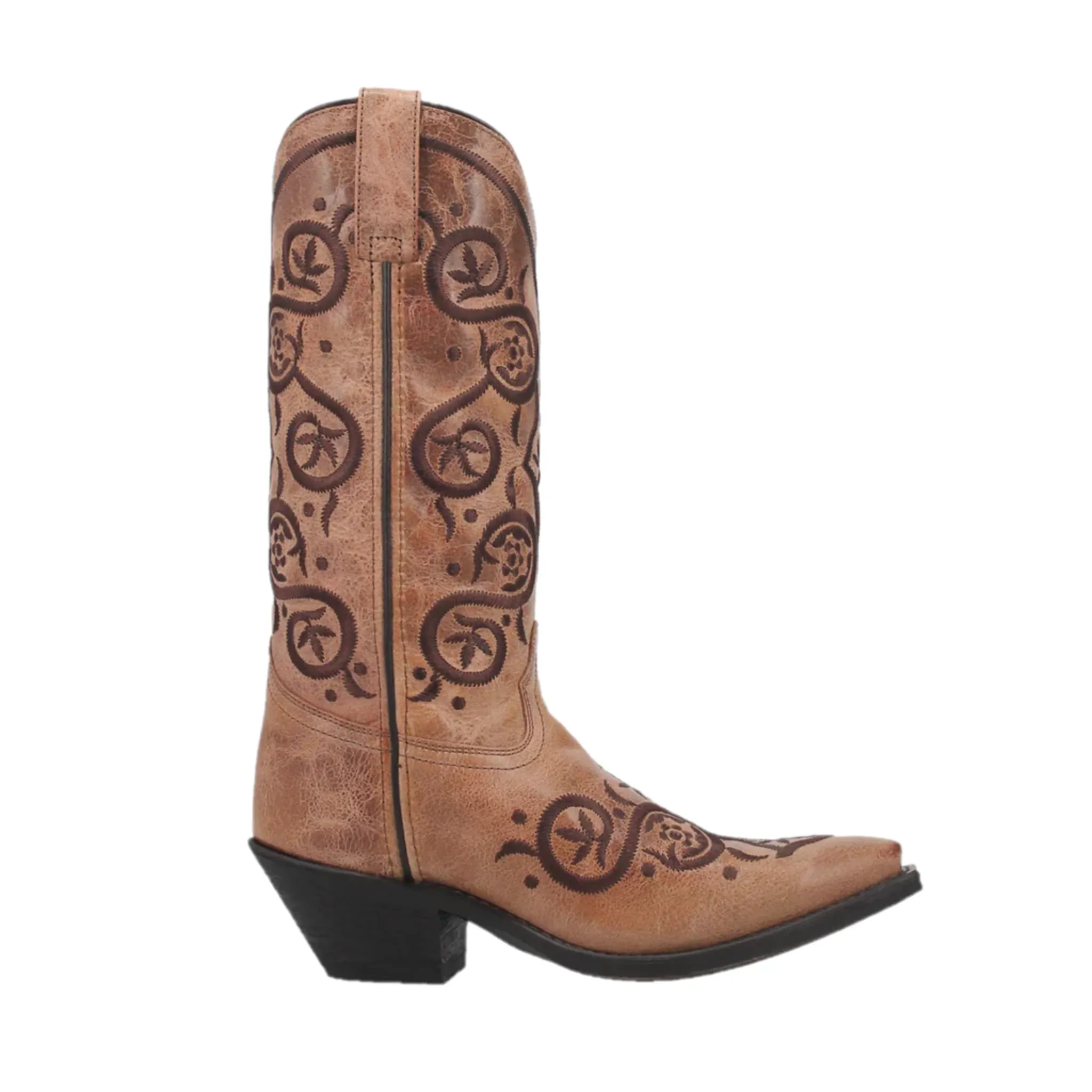 LAREDO WOMEN'S WHIRLAWAY TAUPE BROWN WESTERN BOOTS - 52422