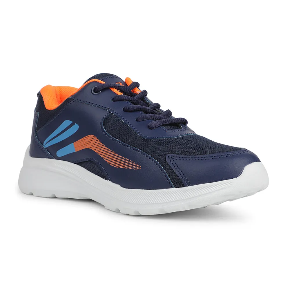 Leap7x Navy Blue Casual Non Lacing Shoes For Kids TRAVEL 2L By Liberty