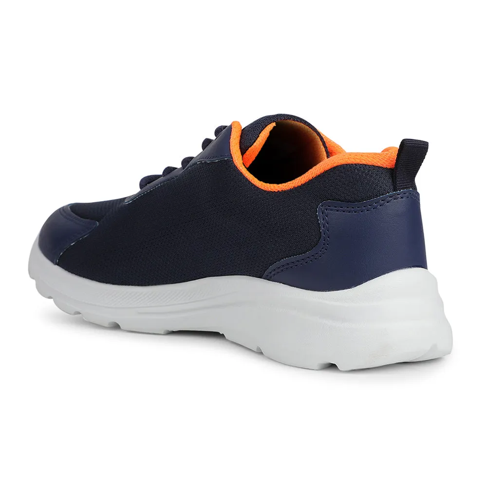 Leap7x Navy Blue Casual Non Lacing Shoes For Kids TRAVEL 2L By Liberty