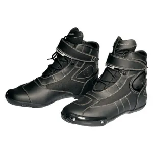 Leather biker Boots Crushing Black Racing Gear 3.0