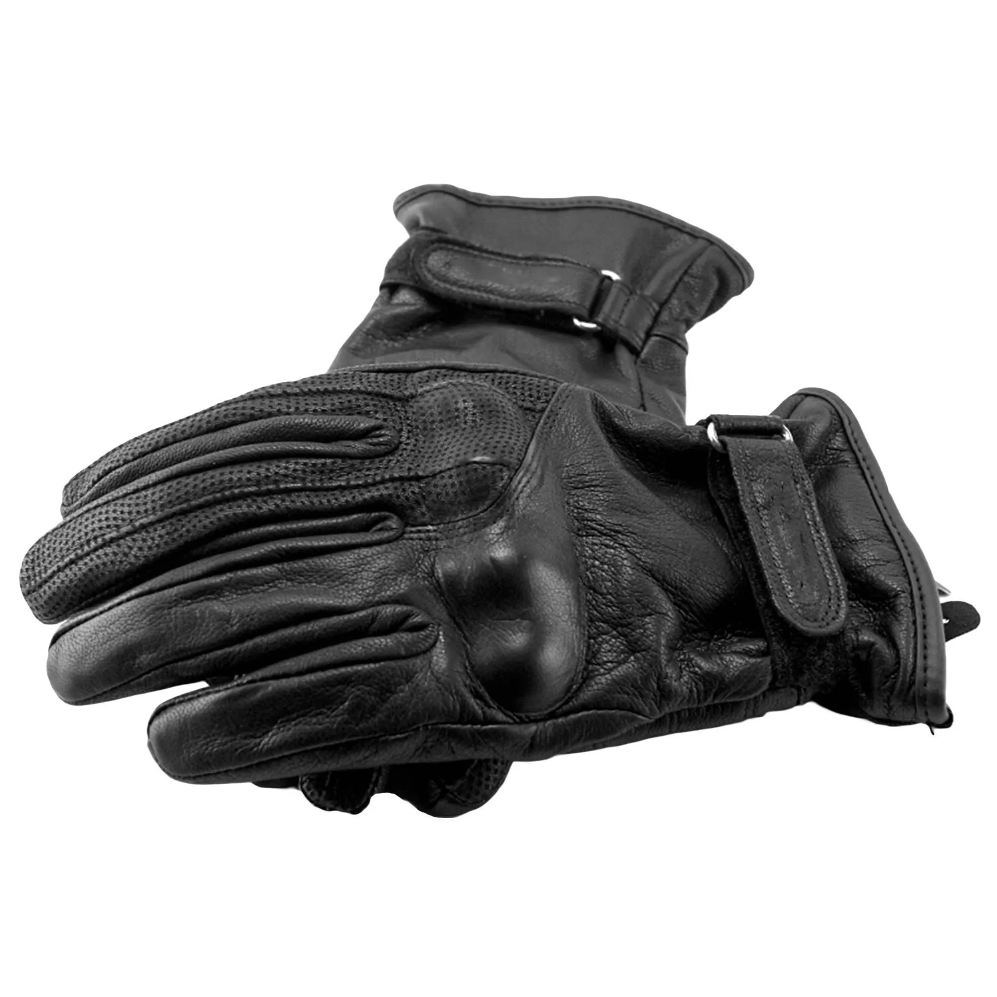 Leather Biker Gloves Crushing Men Winter Wear 4.0