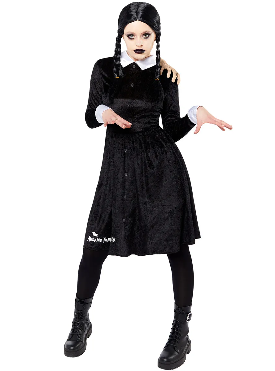 Licensed Wednesday Addams Plus Size Womens Costume