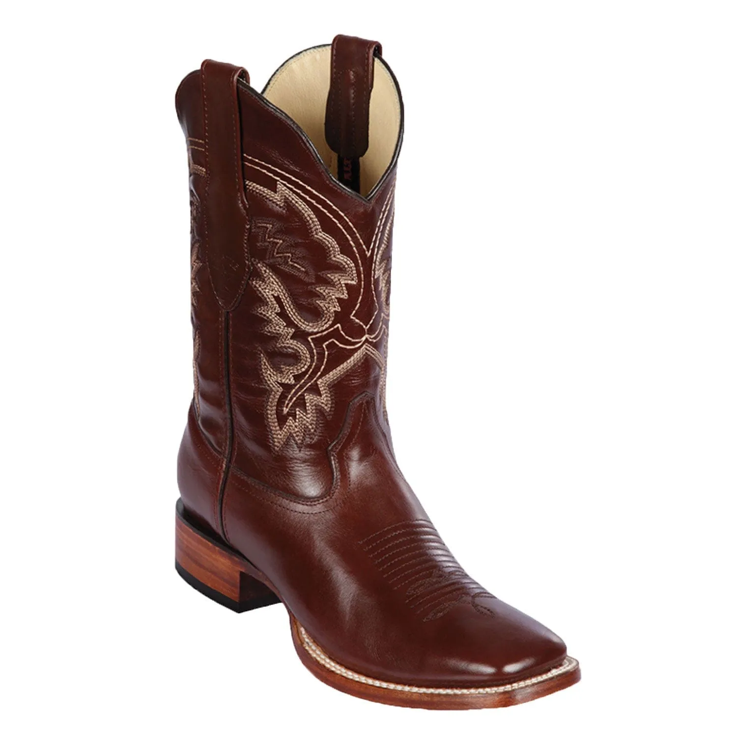 Los Altos Genuine Leather Wide Square Toe Boot 82238