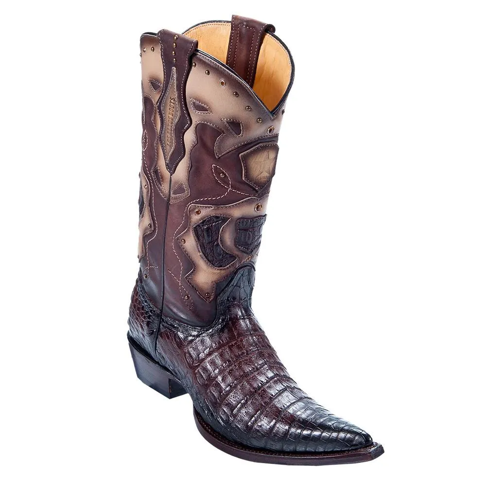 Los Altos Men's Pointed Toe Caiman Belly Cowboy Boots