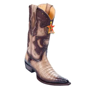 Los Altos Men's Pointed Toe Caiman Belly Cowboy Boots