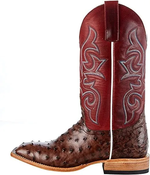 Macie Bean Women's Red Fools Full Quill Ostrich Boot