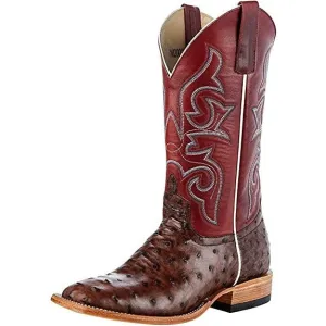 Macie Bean Women's Red Fools Full Quill Ostrich Boot