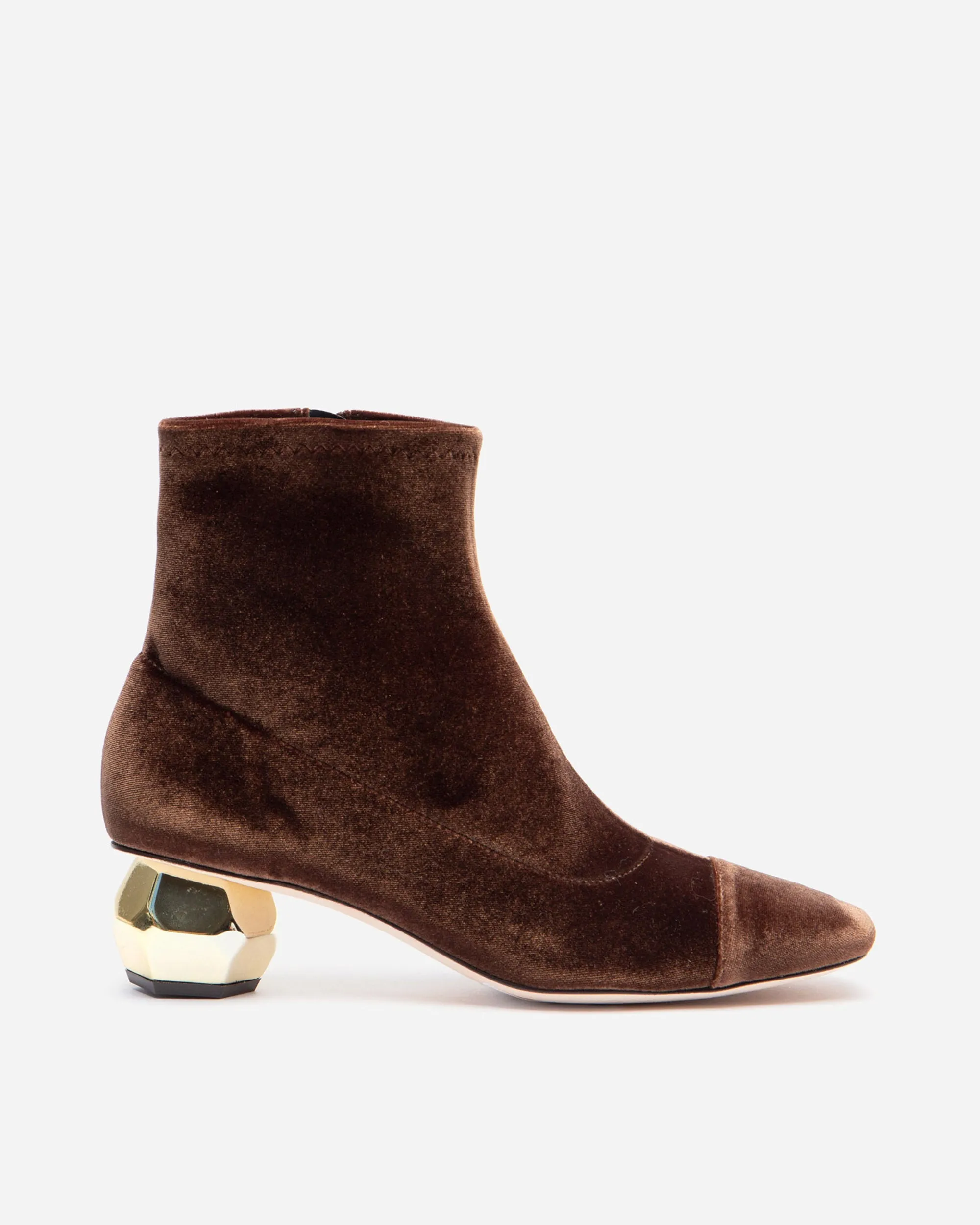 Marnie Boot Stretch Velvet Chocolate