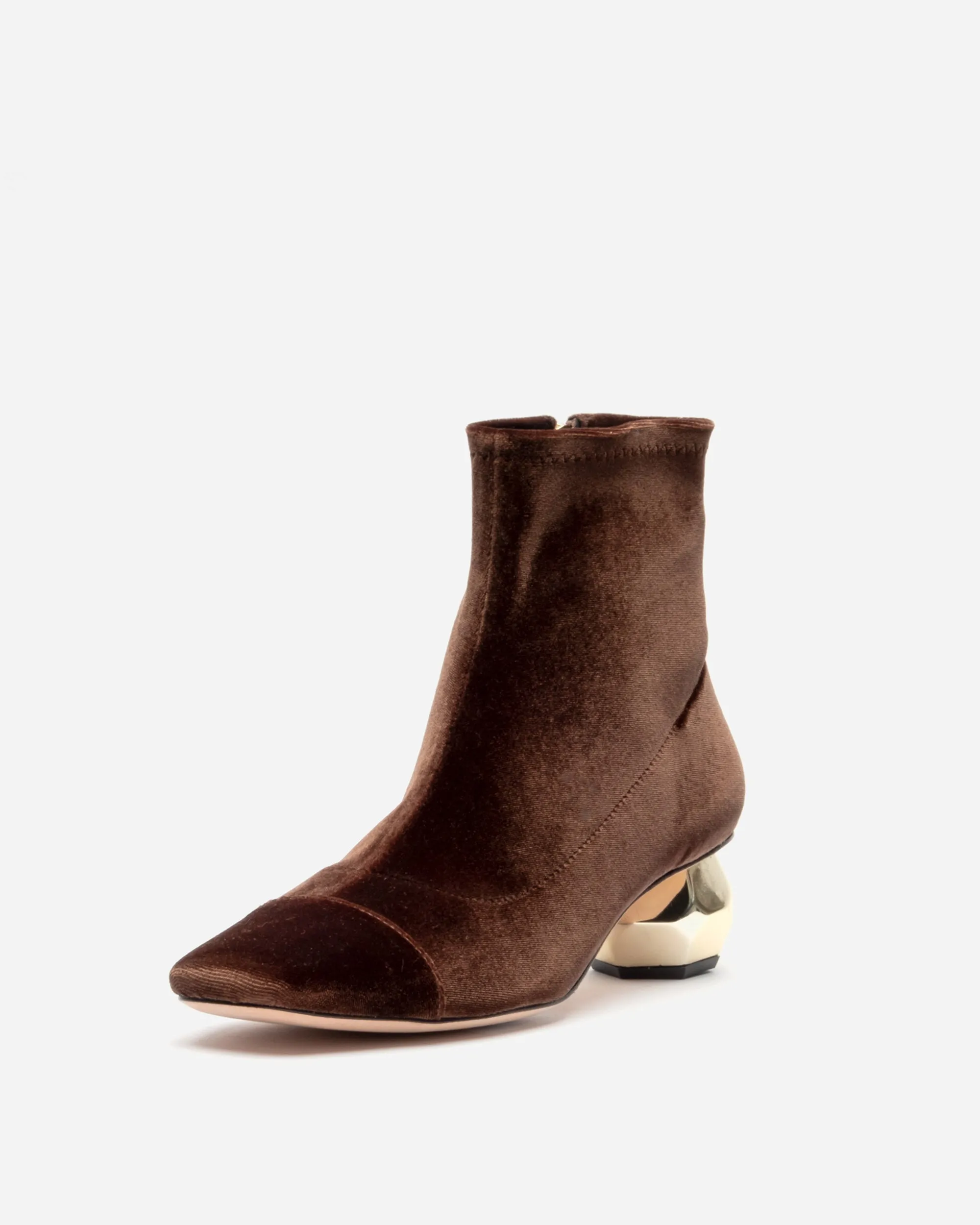 Marnie Boot Stretch Velvet Chocolate