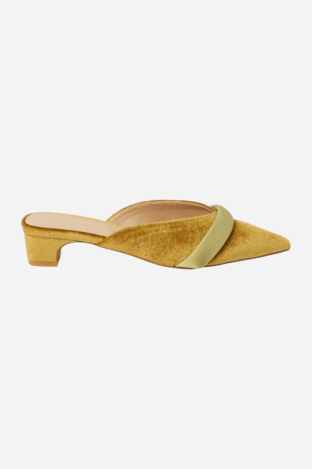 Matisse Kellan Kitten Heeled Mule in Chartreuse