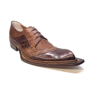 Mauri 44255 "Garda" All Over Ostrich Leg/Alligator Dress Shoe