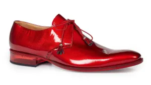 Mauri - 4801 Red Patent Leather & Plexiglass Heel Dress Shoes