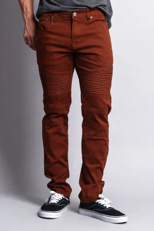 Men's Biker Twill Skinny Pants (Dark Dark Wheat)